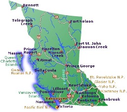 map of british columbia