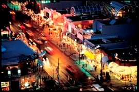 Robson Street at night