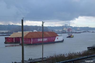 The Fraser River - a working river as seen from this photo